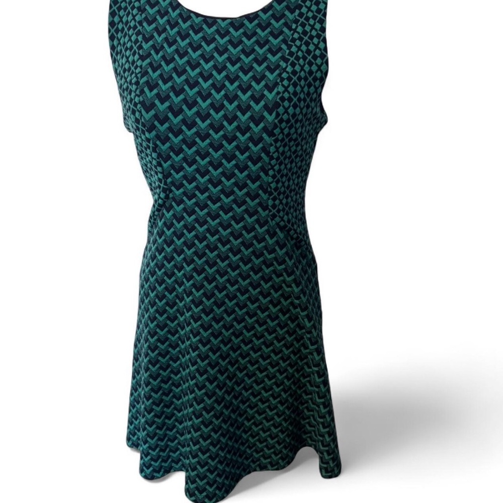 Cooperative Teal Textured Fit & Flare Dress Women’s M
